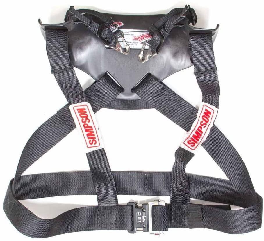 SIMPSON Large - Chest 44-48", Sliding Tethers With No Post, FIA Approved 8858 Simpson Hybrid Sport - Head & Neck Restraint SI-HSLRG11PA-FIA SR