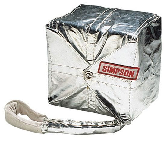 SIMPSON Red Chute With Aluminised (Silver) Pack, Up To 200 mph Simpson 10' Sky Jacker Drag Chute SI42020R-S SR