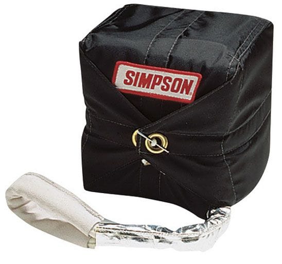 SIMPSON Red Chute With Black Nylon Pack, Up To 200 mph Simpson 10' Sky Jacker Drag Chute SI42020R SR