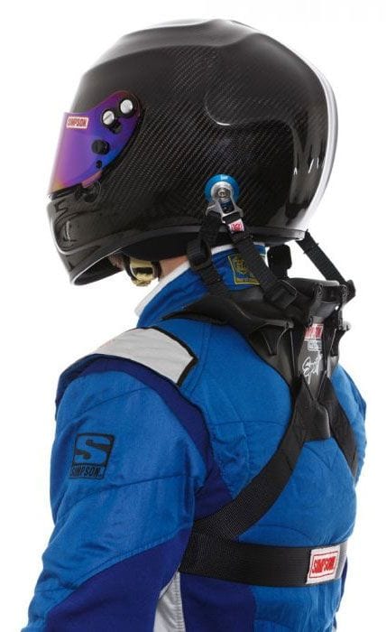 SIMPSON Small - Chest 36-40", Quick Release Sliding Tethers, SFI 38.1 Simpson Hybrid Sport - Head & Neck Restraint SI-HSSML11 SR