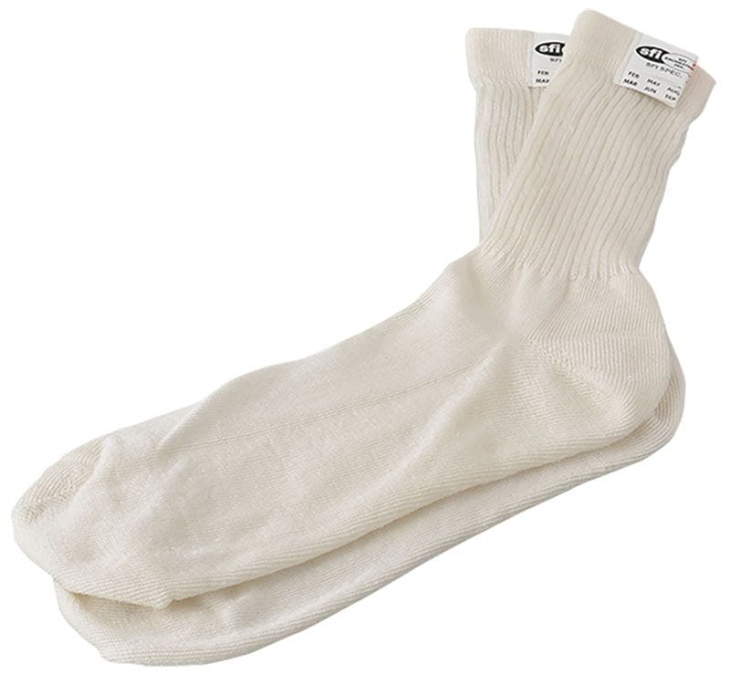 Simpson White Large (9 - 11), SFI 3.3 Simpson Nomex Socks SI23032L SR