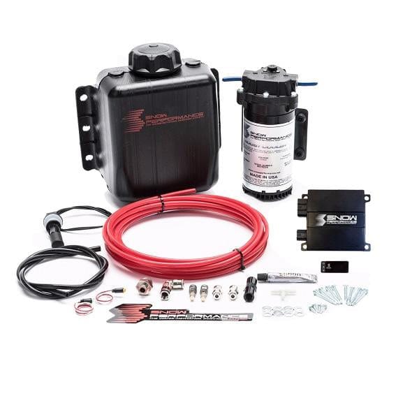 Snow Performance Snow Performance SNO-20010 Stage 2 Boost Cooler Forced Induction Progressive Engine Mount Water-Methanol Injection Kit (Red High Temp Nylon Tubing, Quick-Connect Fittings) SR