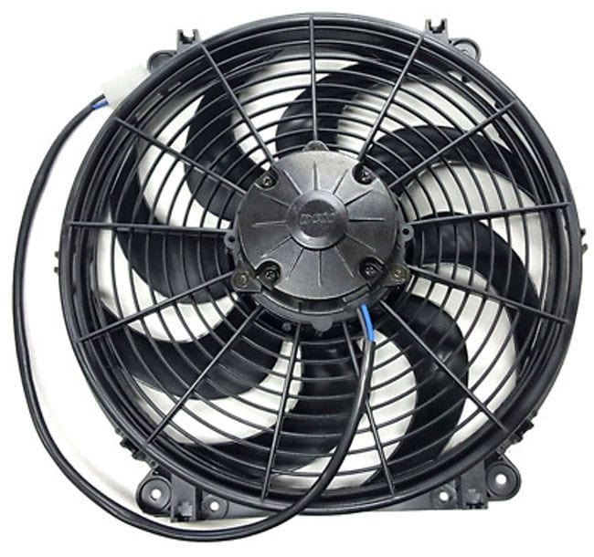 SPAL 1350 cfm - Puller Type With Reversible Curved Blades (Baco Style) DCM Spal 13" Electric Thermo Fan SPEF4023 SR