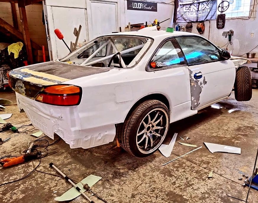 StealthRide Bodykits Nissan S15 FRP Rear Clip Fiberglass Nissan 200sx S15 Factory Full Rear Clip - Fibreglass SR