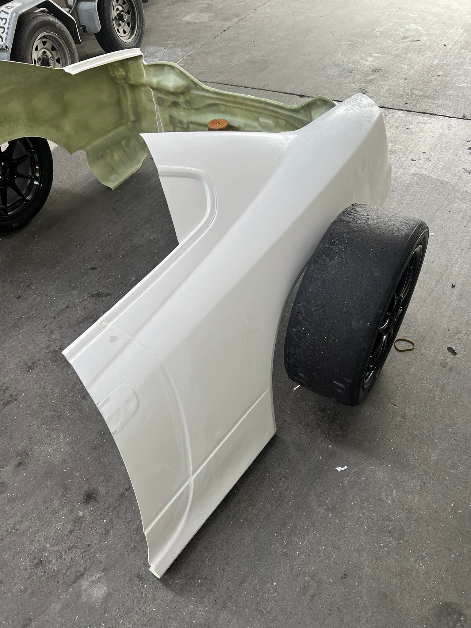 StealthRide Bodykits Nissan S15 FRP Rear Clip Fiberglass Nissan 200sx S15 Factory Full Rear Clip - Fibreglass SR