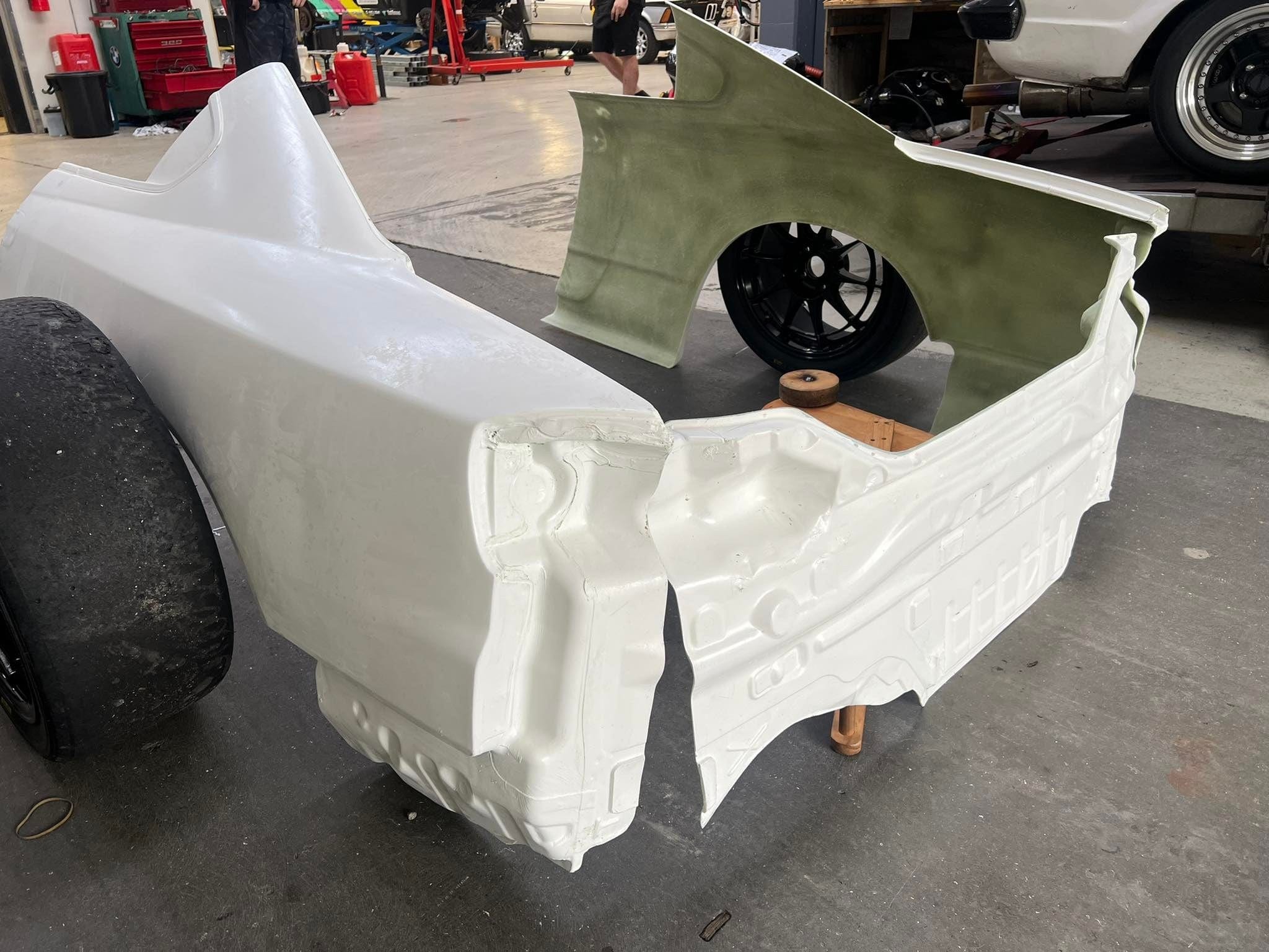 StealthRide Bodykits Nissan S15 FRP Rear Clip Fiberglass Nissan 200sx S15 Factory Full Rear Clip - Fibreglass SR