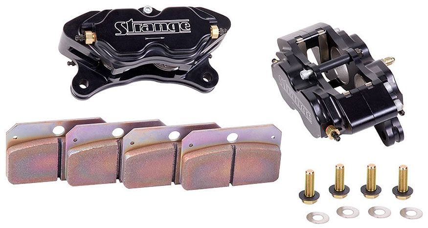 STRANGE With Mounting Hardware & Metallic Pads (Race Use Only) Strange 4 Piston Brake Caliper STB1855 SR