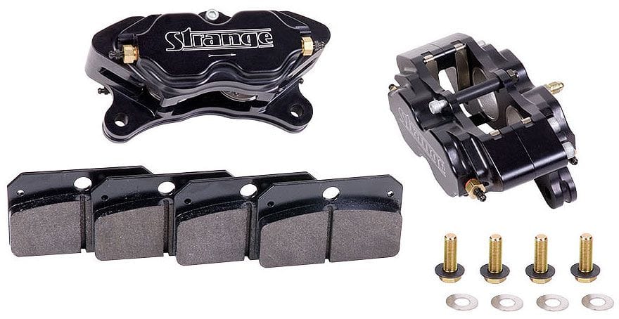 STRANGE With Mounting Hardware & Soft Pads (Race Use Only) Strange 4 Piston Brake Caliper STB1850 SR