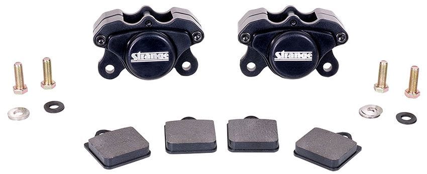 STRANGE With Mounting Hardware & Soft Pads (Race Use Only) Strange Dual Piston Brake Caliper STB1825 SR