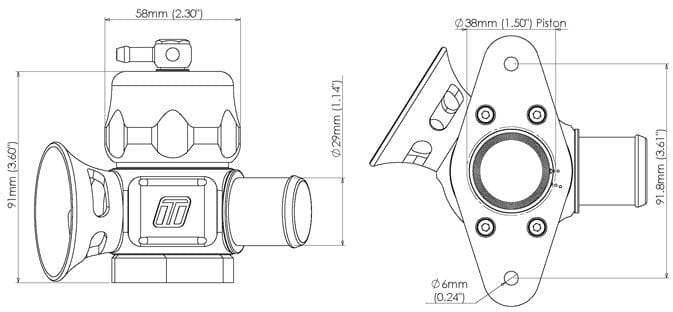 Turbosmart Blow Off Valves Turbosmart Dual Port Blow Off Valve BOV Mazda/Subaru TS-0205-1010 SR