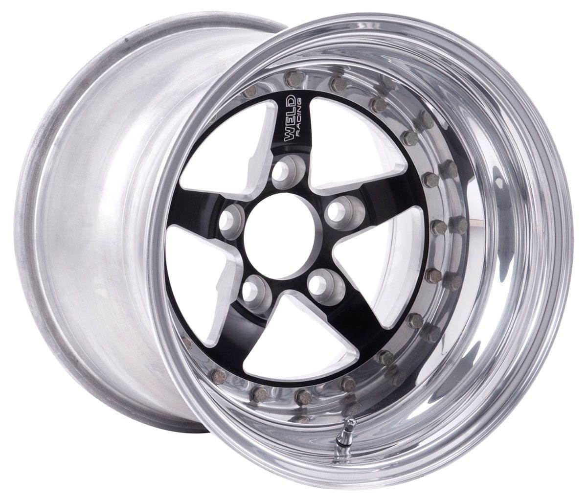 WELD 15" x 12" 5.5" B/S With 5 x 4.5" B/C Weld Racing Weld Star RT - Black Center WE791B-512210 SR