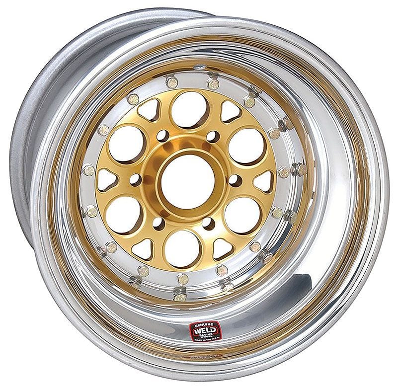 WELD 15" x 8" 3" B/S Suit 5 x 9.750" B/C, Outer Bead-Loc With 6-Hole Cover Weld Racing Sprint Direct Mount Wheel - Polished WE860-50853-6 SR