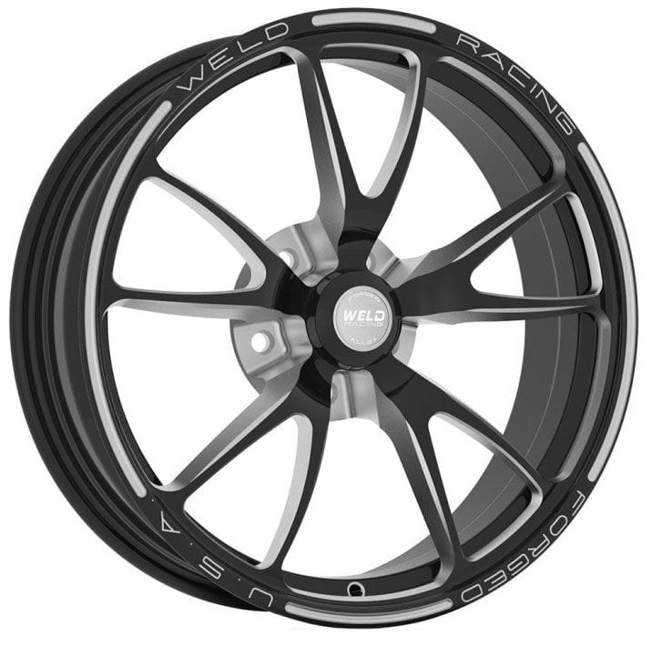 WELD 17" x 4.5" 2.25" B/S Suit 5 x 4.5" B/C Weld Racing Full Throttle Drag Front Runner 1-Piece - Black WE782B-1704204 SR