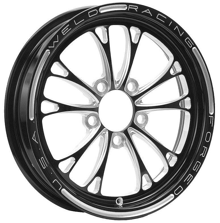 WELD 17" x 4.5" 2.25 B/S Suit 5 x 4.5" B/C Weld Racing V-Series Drag Front Runner 1-Piece - Black WE84B-1704204 SR