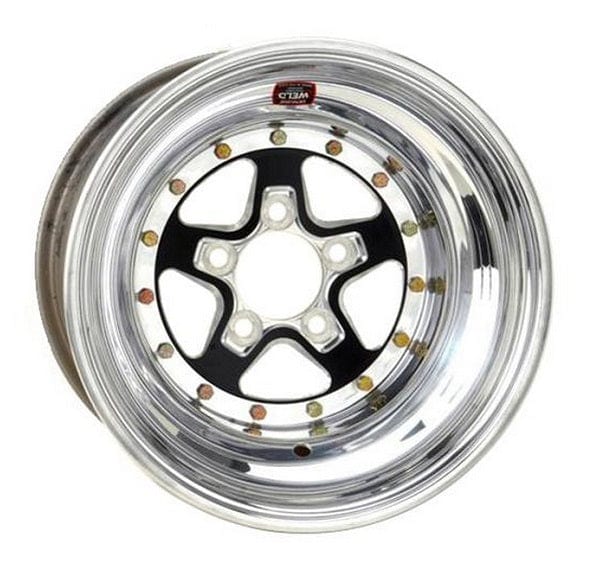 Weld Racing 5 x 4.75" Bolt Circle with 3" Backspace Weld Racing AlumaStar 2.0 15 x 8" Wheel - Black Center/Polished Outter Finish WE788B-508276 SR