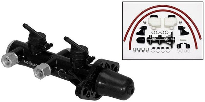WILWOOD 1.0" Bore, Black Finish Wilwood Compact Remote Tandem Master Cylinder WB260-14243-BK SR