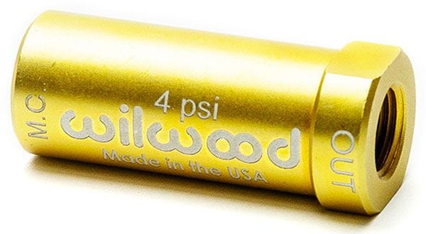 WILWOOD No Fittings Wilwood Residual Pressure Valve, 4 psi, Gold WB260-15365 SR