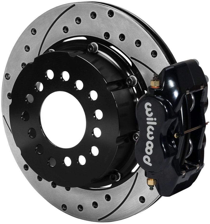 WILWOOD Suit Big Ford New Style, 2.50" Axle Offset, Drilled Wilwood Forged Dynalite Pro Series Rear Brake Kit Billet WB140-2118-BD SR