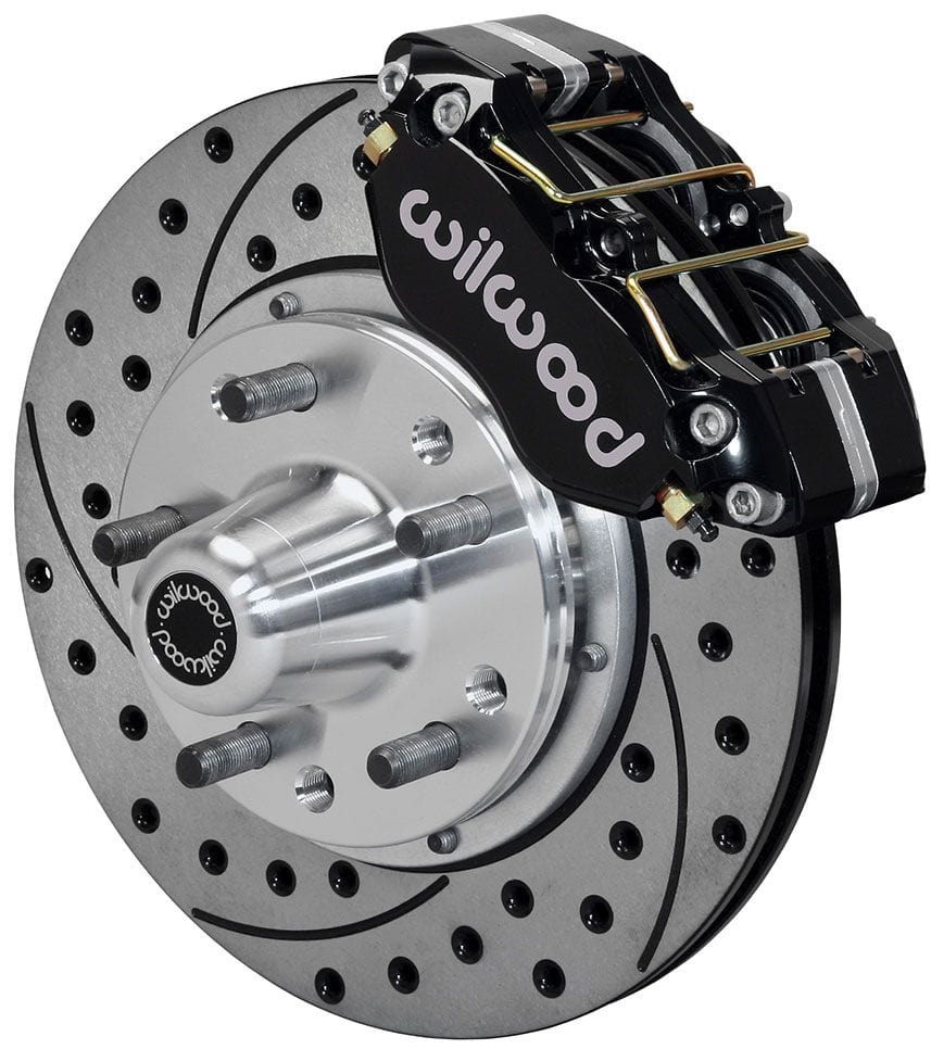 WILWOOD Suit Wilwood Pro Spindle, Std. Height & 2" Drop Wilwood Forged Dynalite Dust-Boot Front Brake Kit - 4-Piston 11" WB140-13345-D SR
