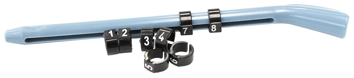 Ignition Lead Cylinder Markers 
Suit 8.5mm, Plastic, Installation tool supplied