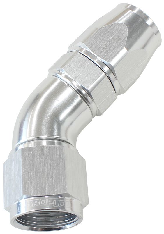 570 Series PTFE 45° Hose End. Suits 200 & 250 Series Hose AF572