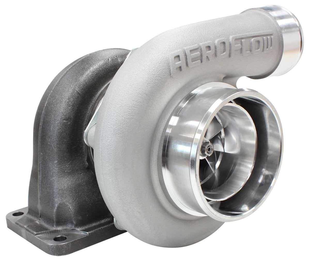 BOOSTED 6762 T4 .82 Turbocharger 950HP, Natural Cast Finish
 External Wastegate, T4 Inlet Flange, V-Band Exhaust Flange