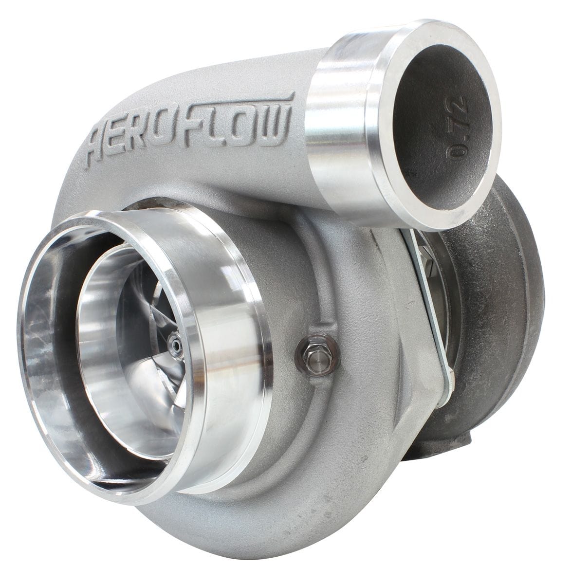 BOOSTED 6762 T4 .82 Turbocharger 950HP, Natural Cast Finish
 External Wastegate, T4 Inlet Flange, V-Band Exhaust Flange