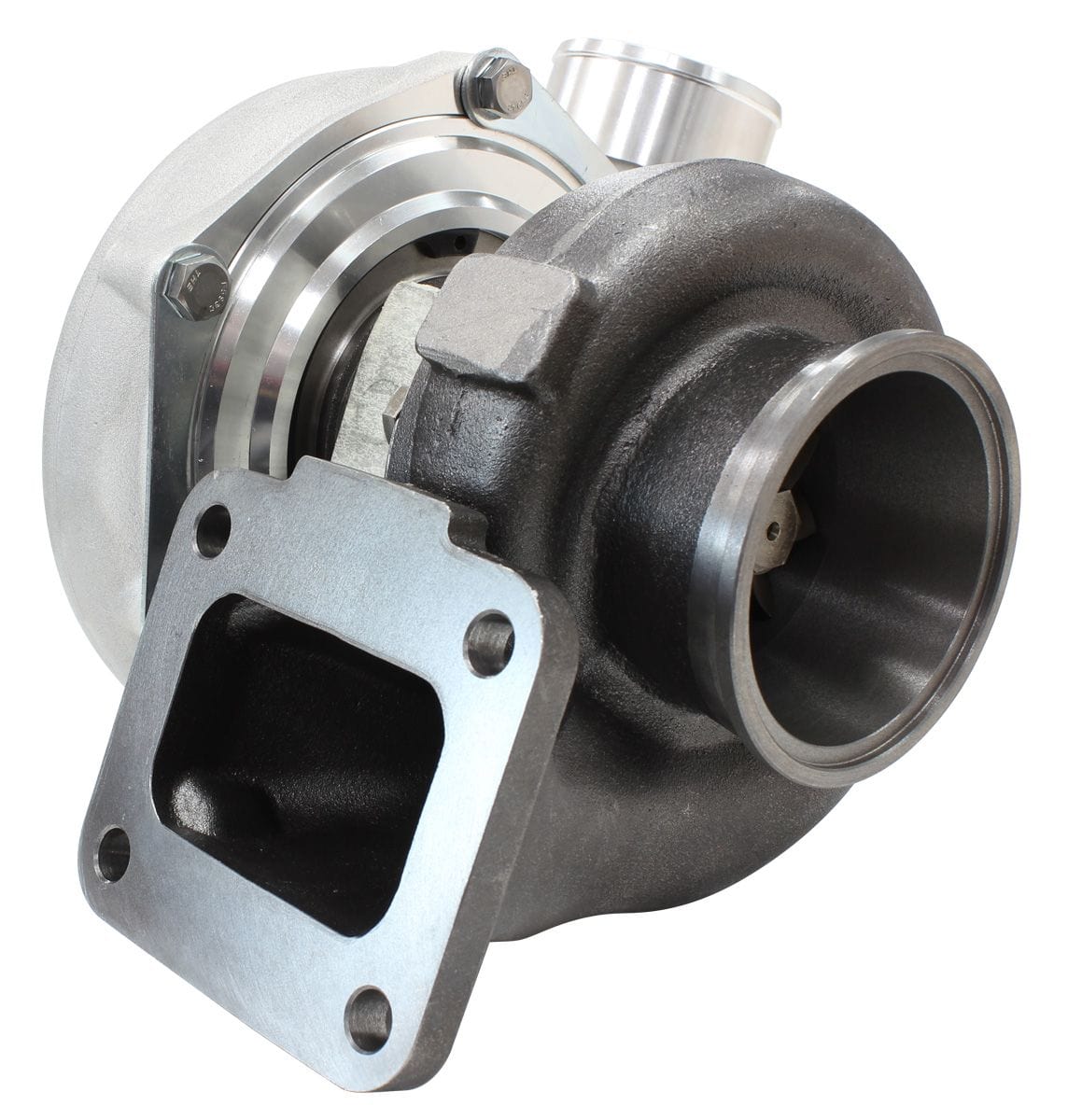 BOOSTED 6762 T4 .82 Turbocharger 950HP, Natural Cast Finish
 External Wastegate, T4 Inlet Flange, V-Band Exhaust Flange