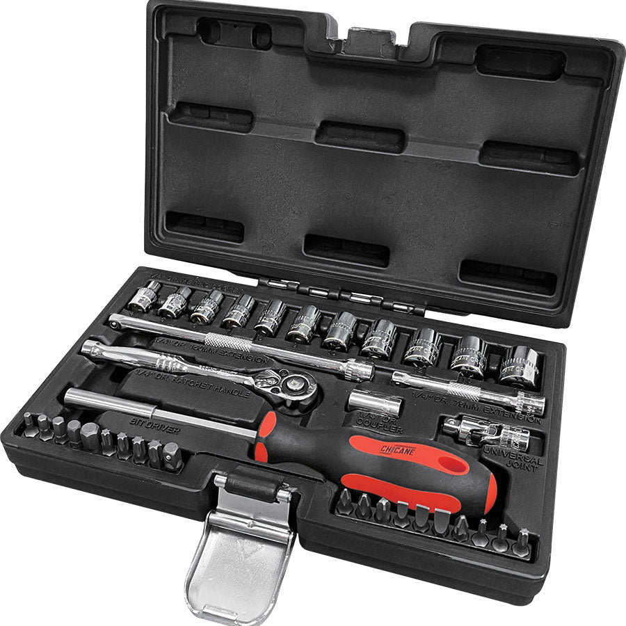 37 PIECE 1/4" DR. SOCKET AND BIT SET