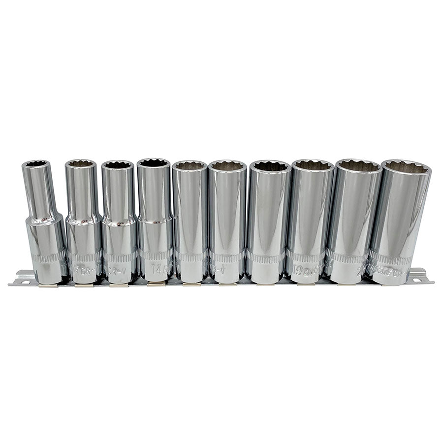 10 PIECE 1/2" DR METRIC DEEP SOCKET SET