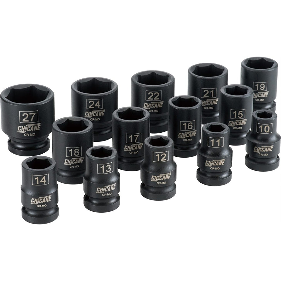 14 PIECE 1/2" DR METRIC IMPACT SOCKET SET