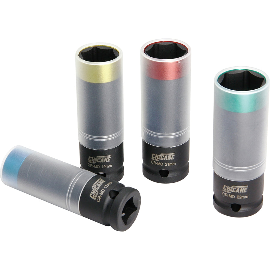 4PC 1/2IN DR. WHEEL NUT SOCKET SET