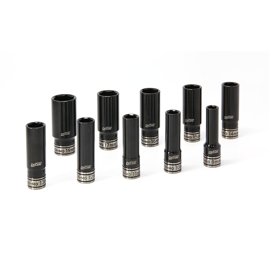 10 PIECE 3/8" DR METRIC DUAL DEEP IMPACT SOCKET SET