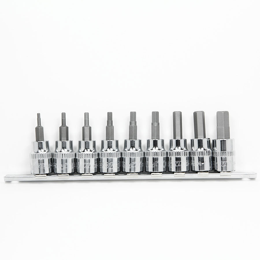9 PIECE 3/8" DR AF HEX BITS SOCKET SET