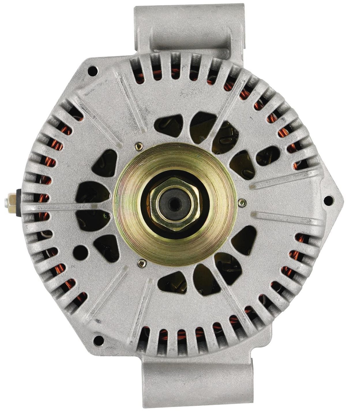 Powermaster Natural Finish Ford 4G Transverse Mount Alternator PM47787