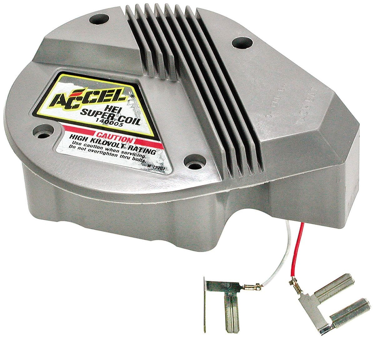 ACCEL GM in cap Super Coil, 45,000 volts, Red and White primary wire Accel HEI Super Coil AC140005 SR