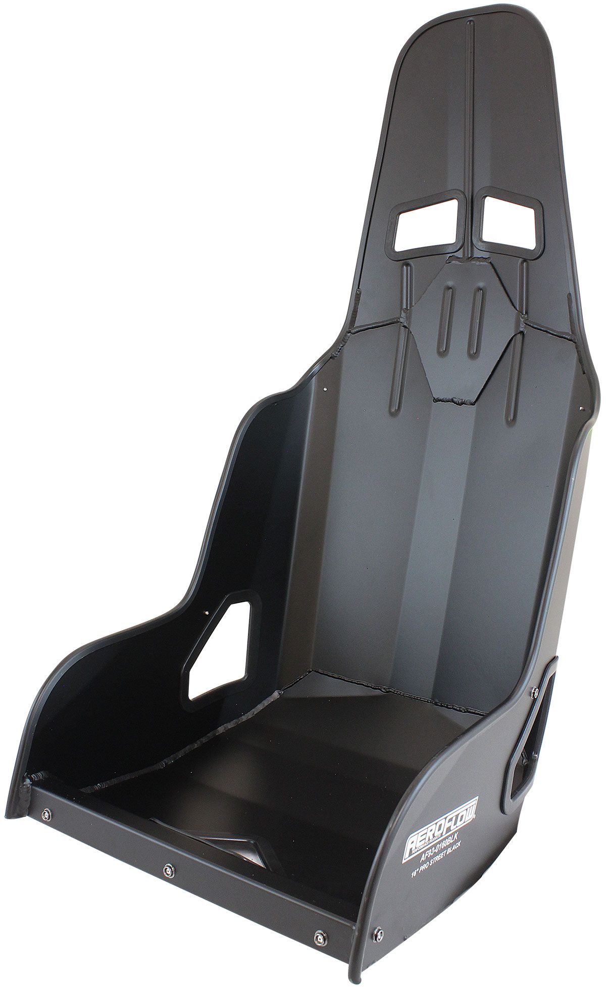Aeroflow Aeroflow Aeroflow Pro Street Drag 16" Aluminium Race Seat, Black Finish (AF93-0160BLK) SR