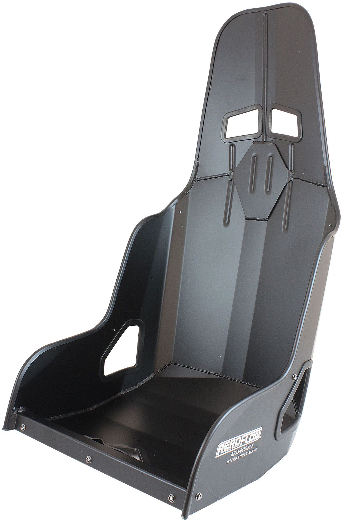 Aeroflow Aeroflow Aeroflow Pro Street Drag 18" Aluminium Race Seat, Black Finish (AF93-0180BLK) SR