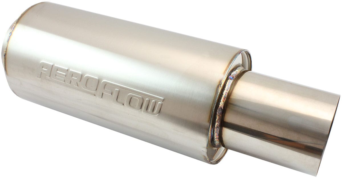 Aeroflow Performance 3" ROUND MUFFLER CENTRE CENTRE SR