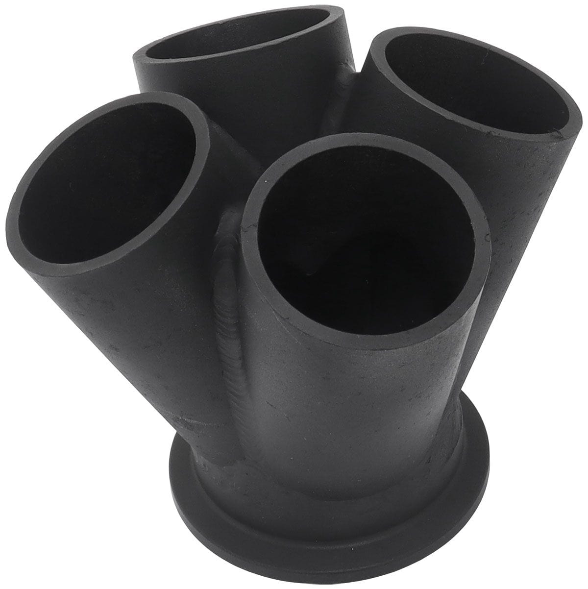 Aeroflow Performance 4 into 1 Round Turbo Merge Collector with 1-1/2" Tube Size, V-Band Flange CLEARANCE 4 into 1 Round Turbo Merge Collector with 1-1/2" Tube Size, V-Band Fla SR