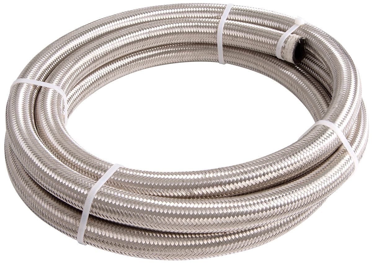 Aeroflow Performance Aeroflow -6 / 4.5 / Silver 100 Series Stainless Steel Braided Hose SR