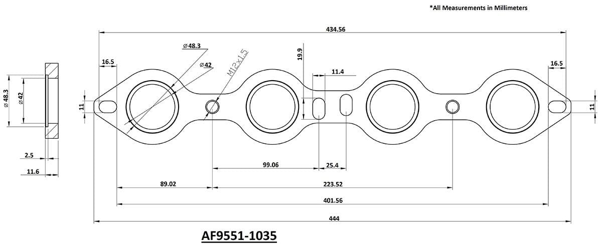 Aeroflow Performance Aeroflow Aeroflow GM LS Stainless Steel Header Flange (AF9551-1035SS) SR
