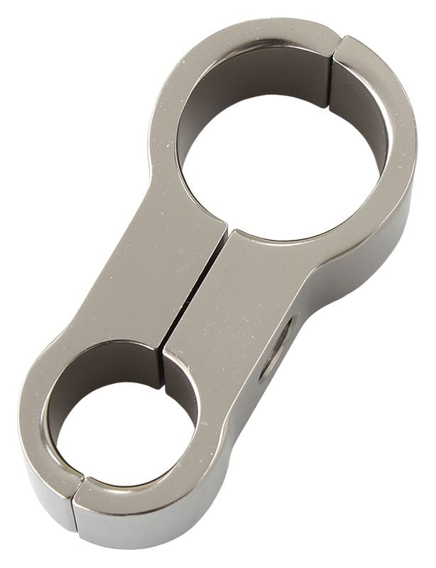 Aeroflow Performance Aeroflow Fittings 07-10AN / Titanium Stepped Billet Aluminium Dual Hose Separators AF156
 7/16" (11.1mm) I.D. & 9/16" (14.2mm) I.D., Suit -6AN & -8AN PTFE hose, SR