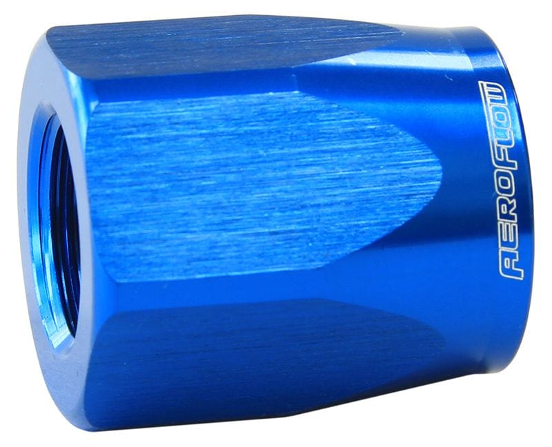 Aeroflow Performance Aeroflow Fittings 10AN / Blue Taper Style Hose End Socket AF298. Suits 100 & 450 Series Hose Ends SR