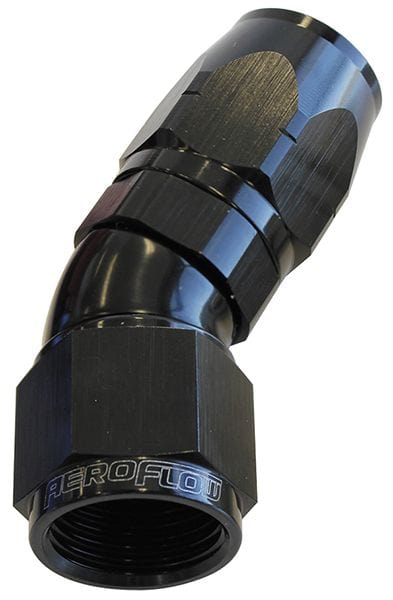 Aeroflow Performance Aeroflow Fittings 12AN / Black 550 Series Cutter One-Piece Full Flow Swivel 30° Hose End AF557 SR