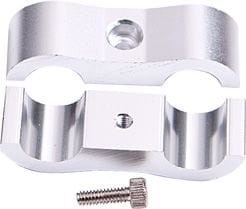 Aeroflow Performance Aeroflow Fittings 15AN / Silver Billet Aluminium Dual Hose Separators  AF156 SR