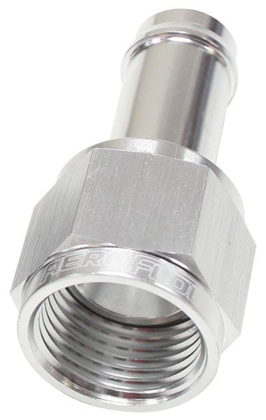 Aeroflow Performance Aeroflow Fittings 20AN to 1.5" BARB / Silver Straight Hose Barb AF411 to - Female - Mulitple Sizes SR
