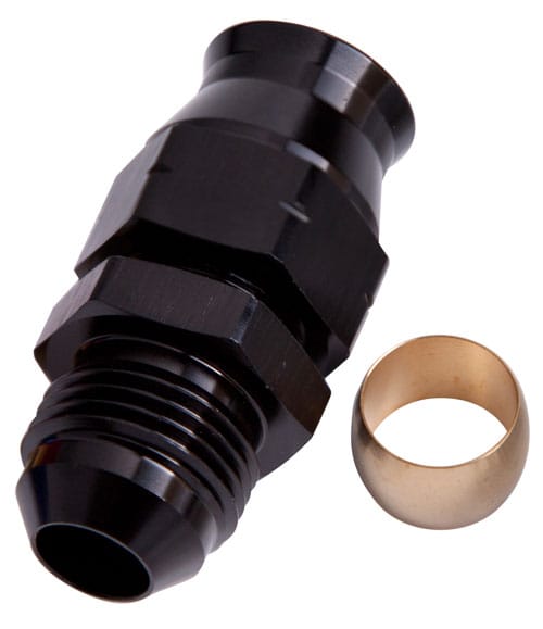 Aeroflow Performance Aeroflow Fittings 5/16 to -6AN / Black Tube to Male AN Adapter AF108 SR