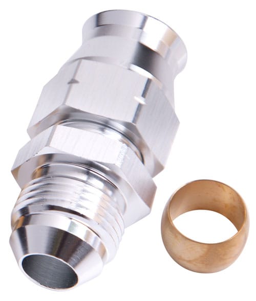 Aeroflow Performance Aeroflow Fittings 5/16 to -6AN / Silver Tube to Male AN Adapter AF108 SR