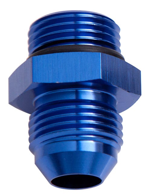 Aeroflow Performance Aeroflow Fittings 6 / 8AN / Blue ORB to AN Straight Male Flare Adapter UPTO -12AN ONLY AF920 SR
